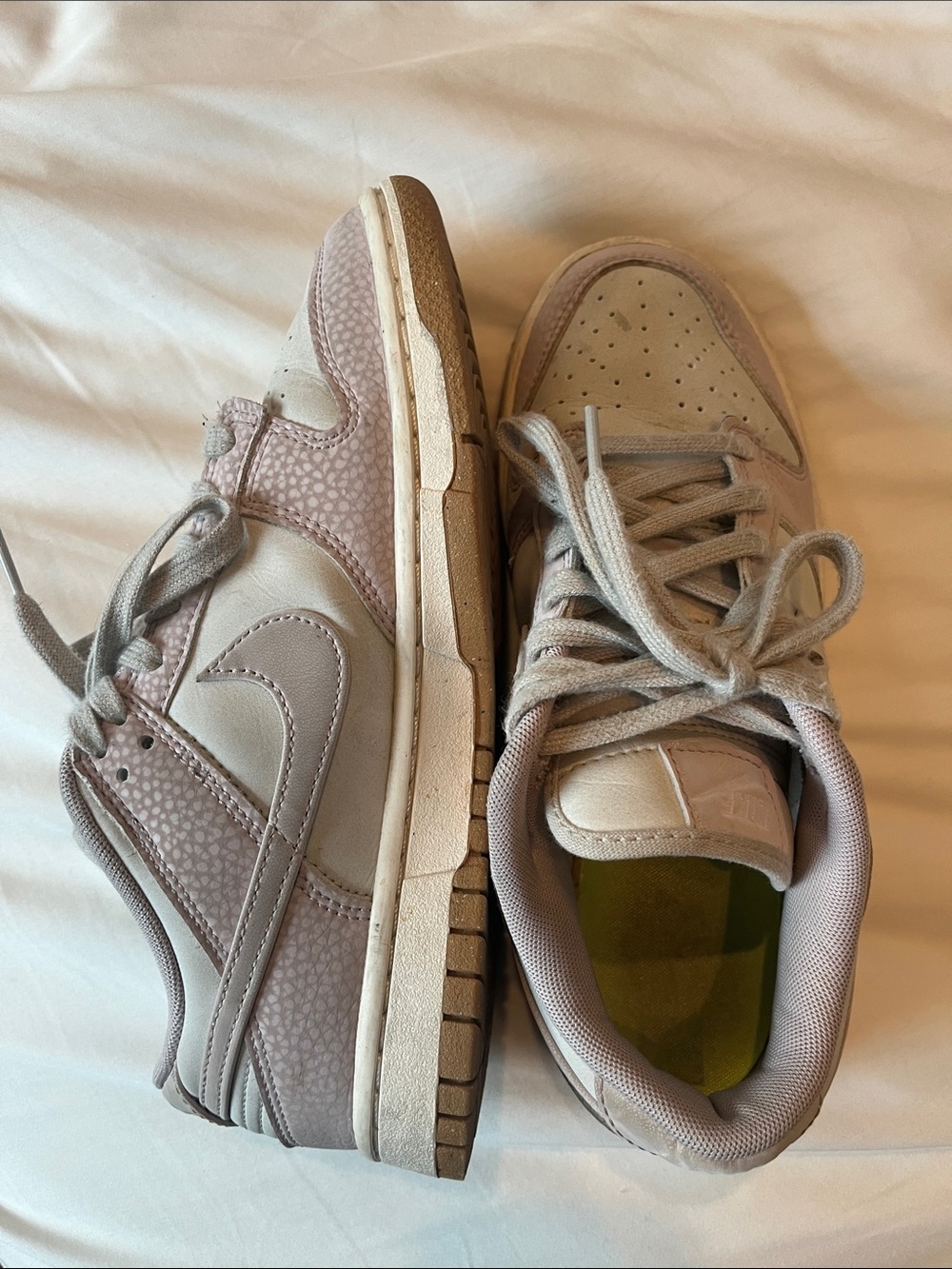 Nike Low-Top Sneakers in Taupe and Cream